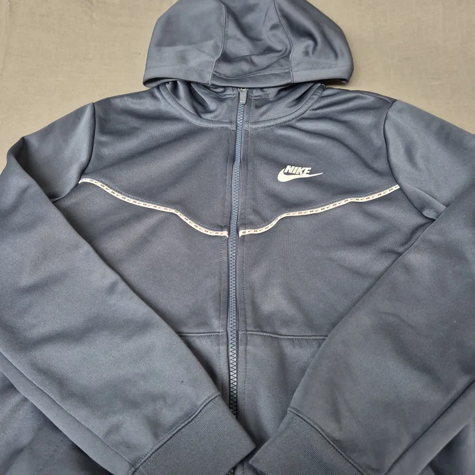 NIKE LOGO HOODED JACKET SIZE LARGE - KIDS