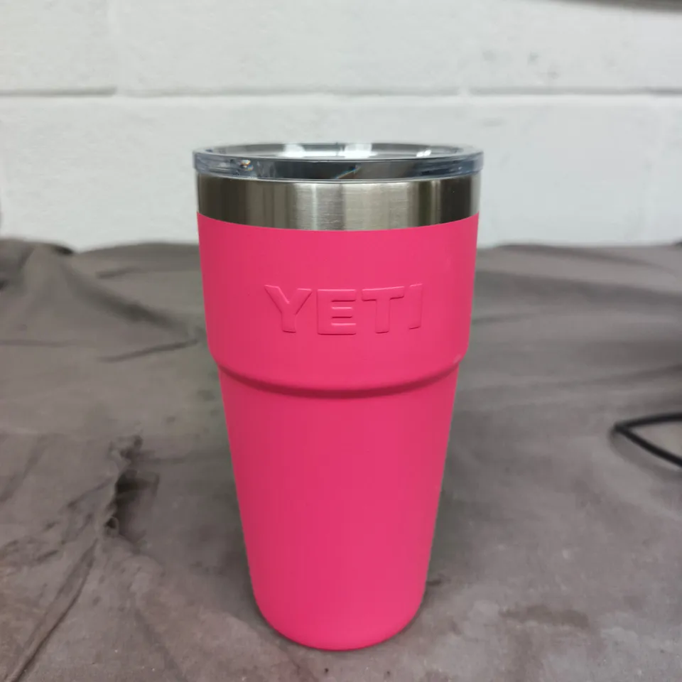 YETI PINK STAINLESS STEEL TUMBLER 