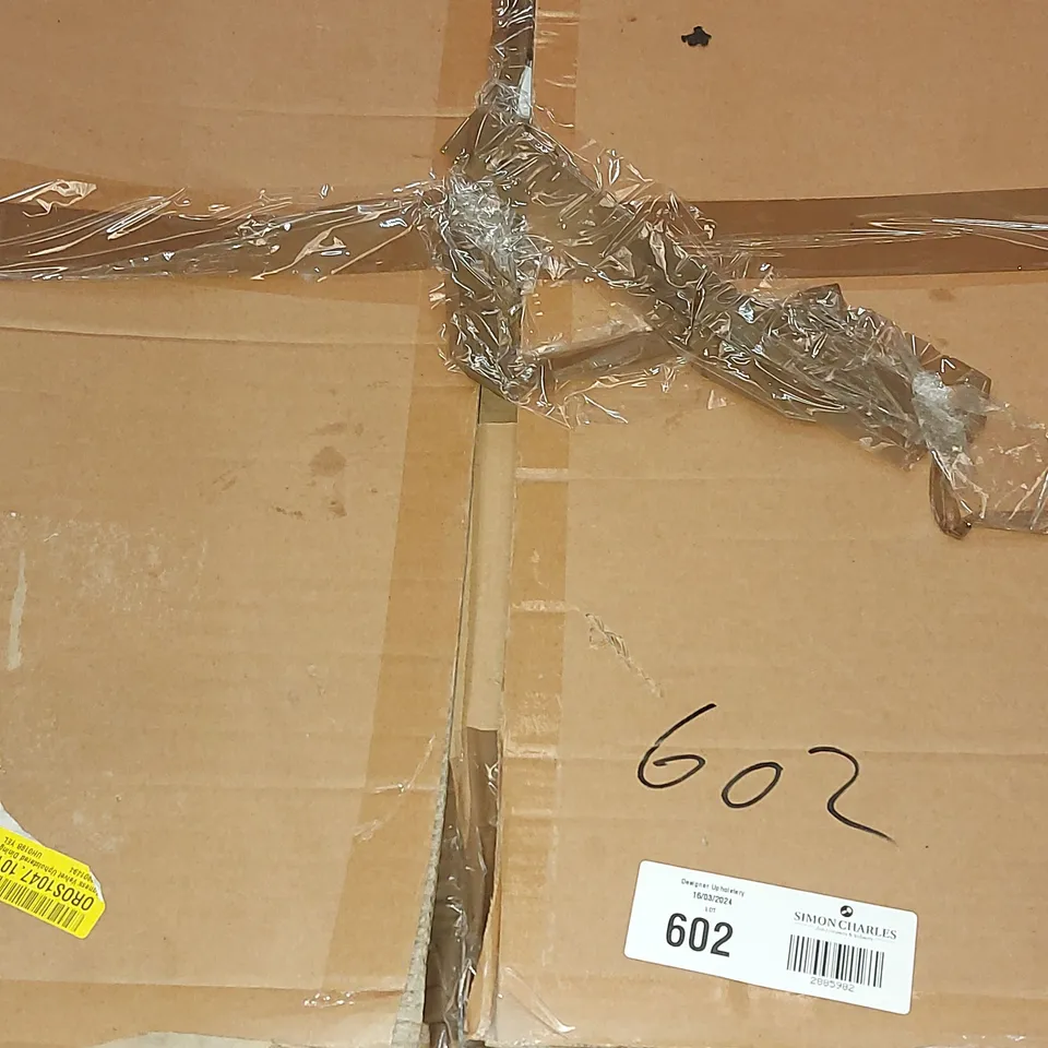 BOXED SET OF 2 AGNESS VELVET UPHOLSTERED DINING CHAIRS - YELLOW (1 BOX)