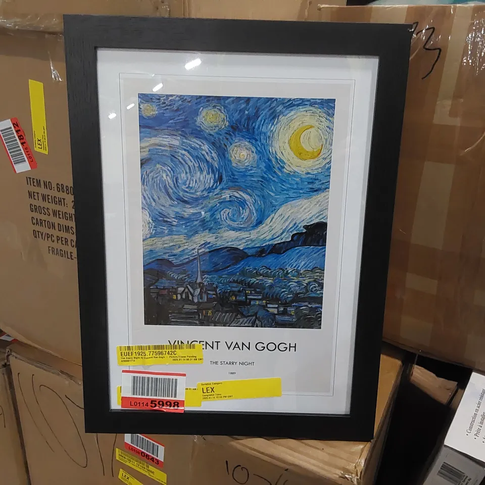 THE STARRY NIGHT BY VINCENT VAN GOGH - PICTURE FRAME PAINTING