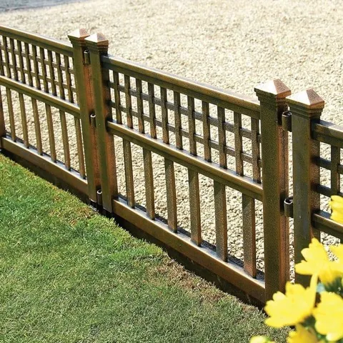 GREENHURST BRONZE GARDEN FENCE PANELS – SET OF 4 (FENCING)