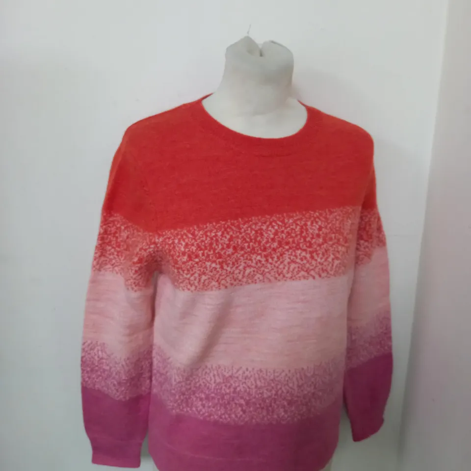 WOOLOVERS OMBRE COLOUR BLOCK JUMPER SIZE S