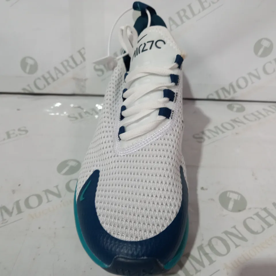 PAIR OF NIKE AIR 270 TRAINERS IN WHITE/GREEN UK SIZE 5.5