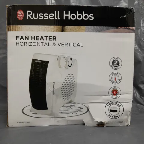 BOXED RUSSELL HOBBS HORIZONTAL & VERTICAL FAN HEATER