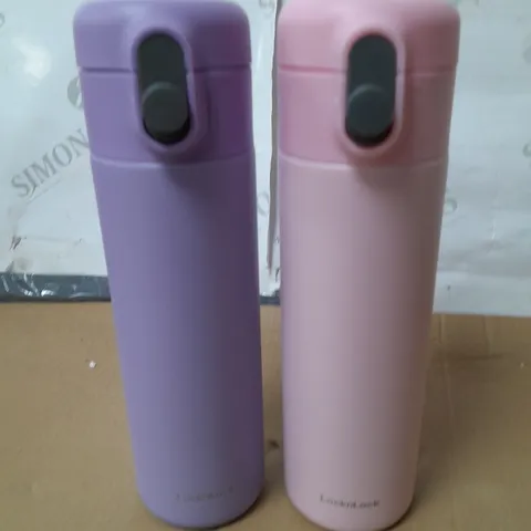 BOXED LOCK&LOCK X2 METAL INSULATED BOTTLES IN PINK AND PURPLE