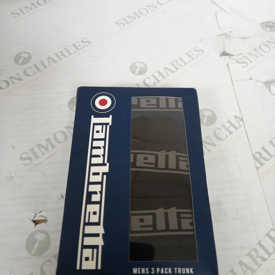LAMBRETTA MENS 3 PACK OF TRUNKS SIZE XL