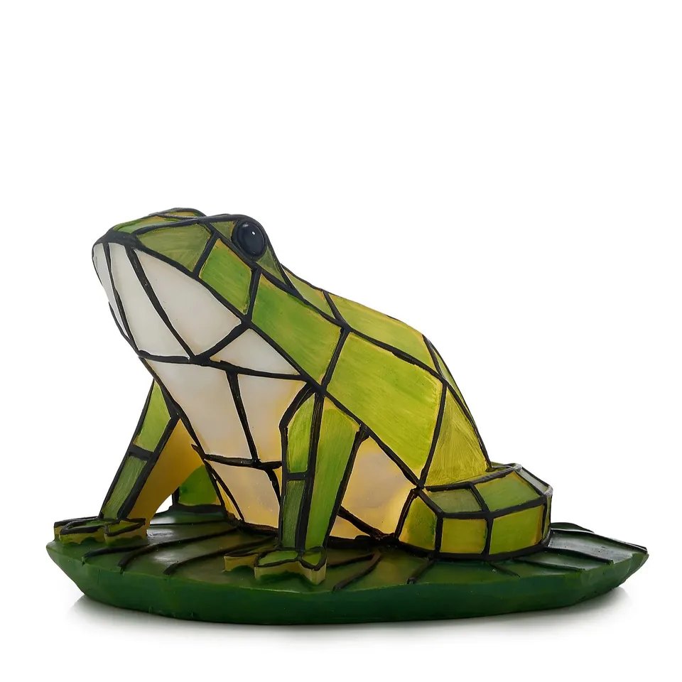 GARDEN STORIES COLOUR SPLASH TIFFANY STYLE FROG LAMP