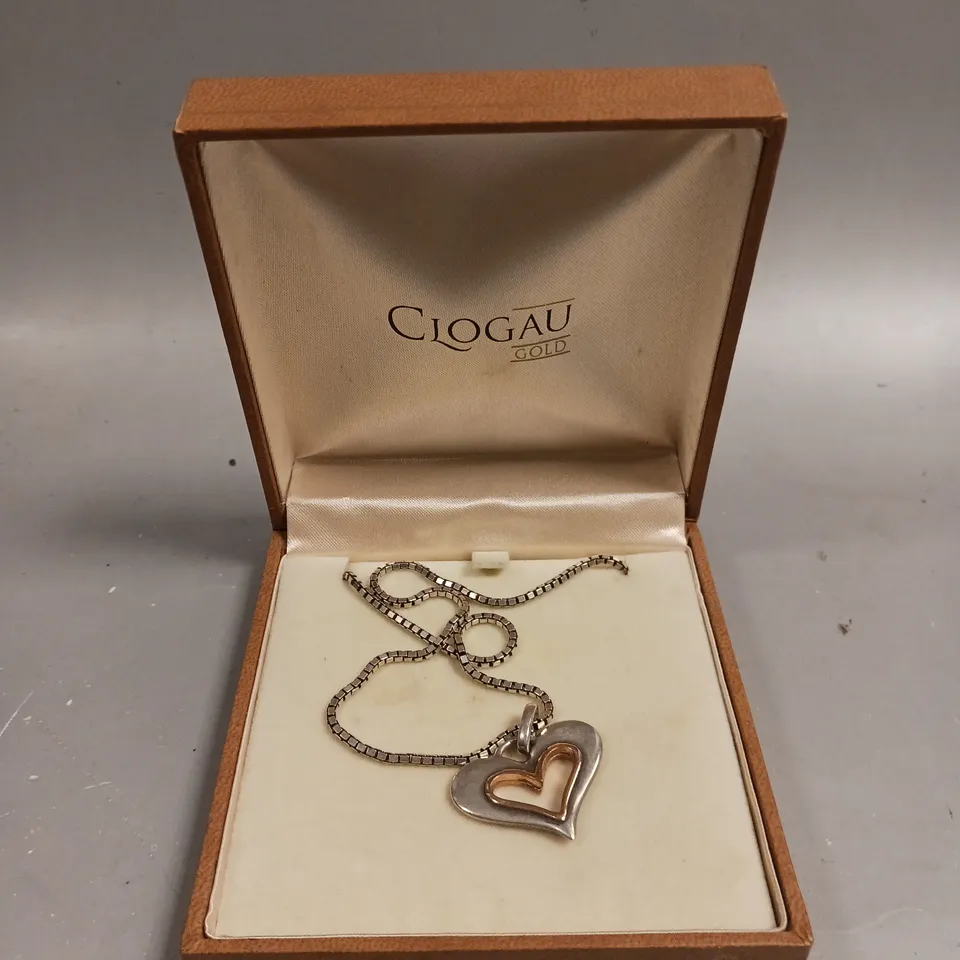 CLOGAU HEART PENDANT NECKLACE 