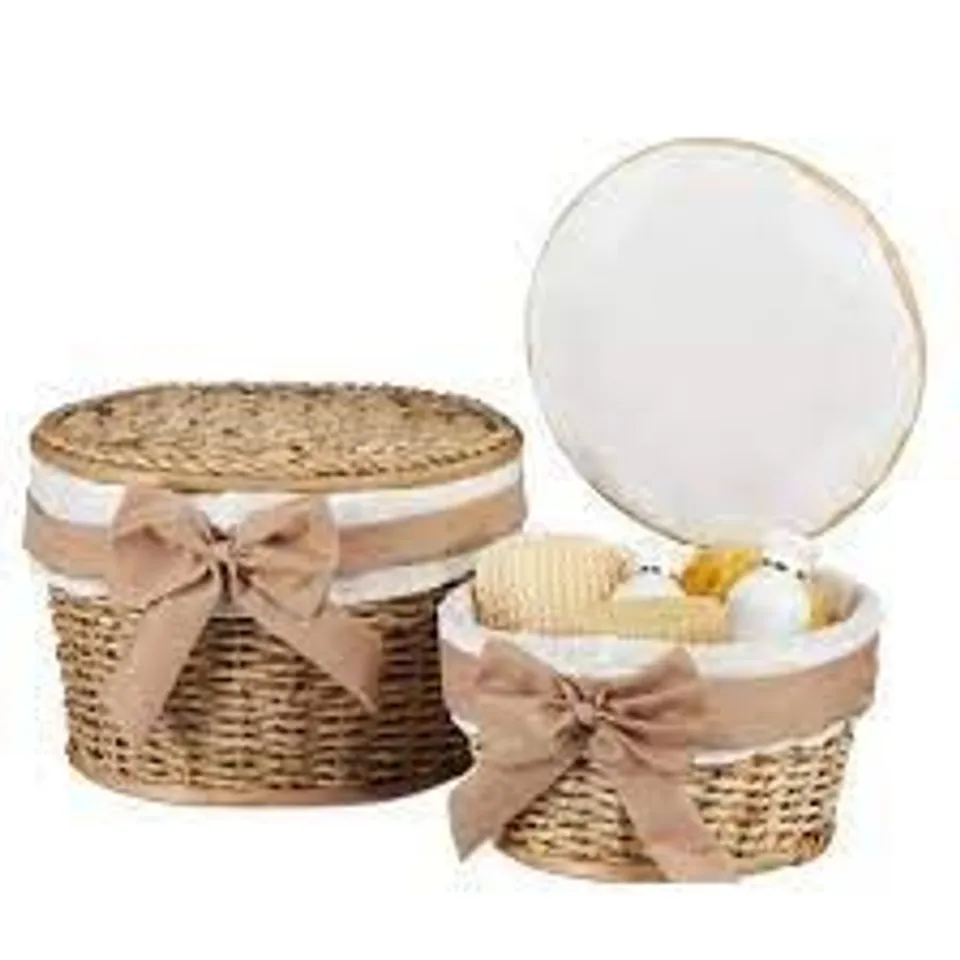 BOXED 2 PIECE WOOD BUCKET - NATURAL COLOUR