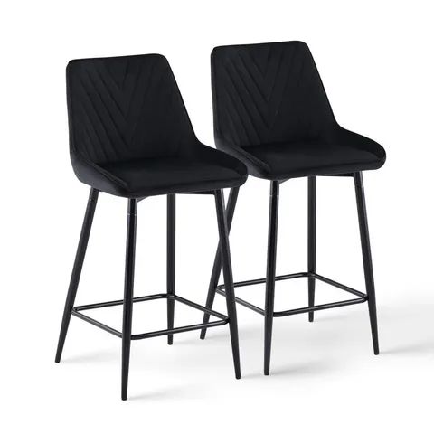 BOXED SLIVNO 65CM BAR STOOLS SET OF 2