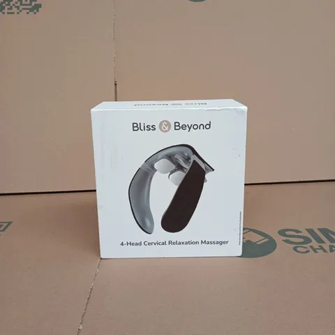 BLISS AND BEYOND 4 HEAD CERVICAL RELAXATION MASSAGER BOXED