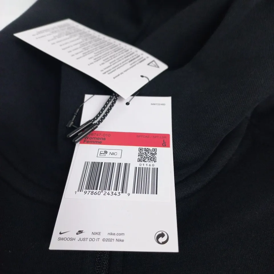NIKE WOMEN’S ZIP HOODIE – BLACK, UK L