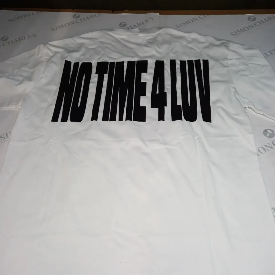 NO TIME 4 LUV CORTEIZ WHITE T-SHIRT SIZE XL