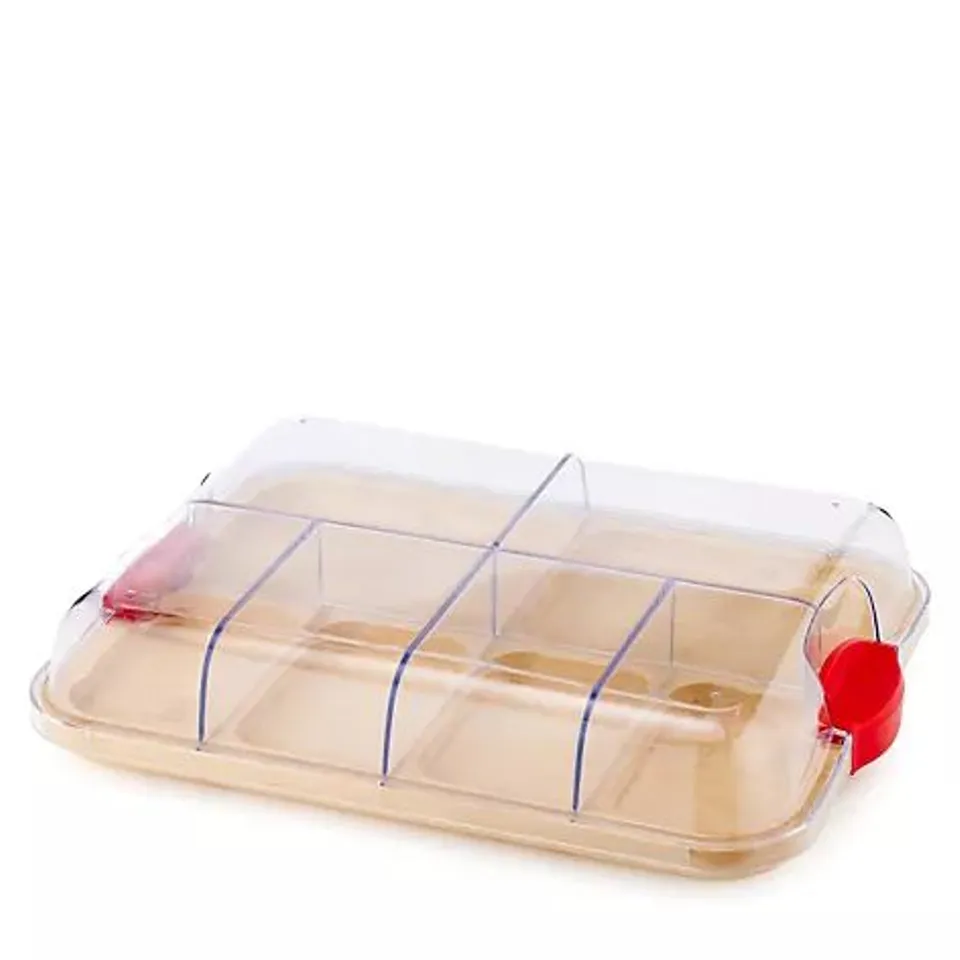 FARBERWARE BAMBOO SHARING BOARD WITH LOCKING LID