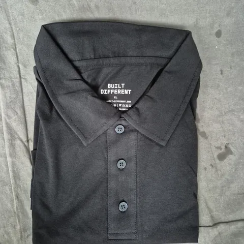 BUILT DIFFERENT POLO SHIRT – BLACK, XL