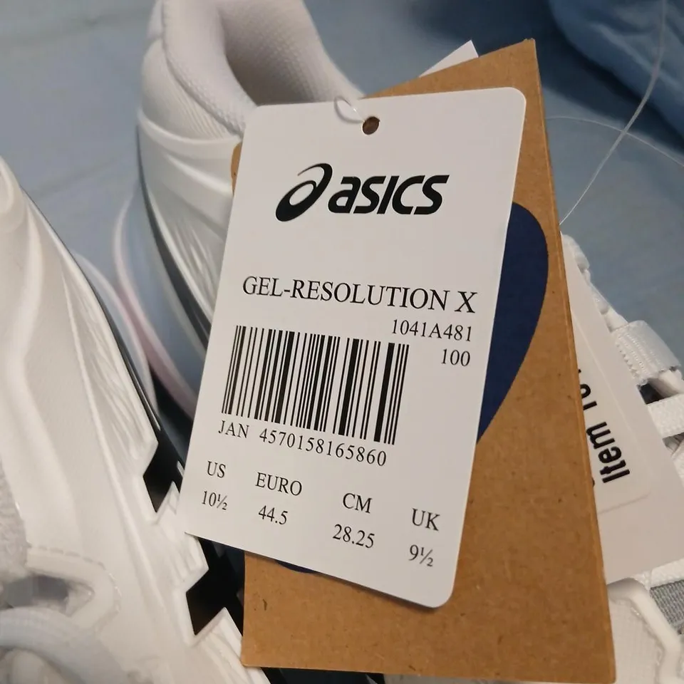 ASICS GEL-RESOLUTION X WHITE SNEAKERS UK 9.5 