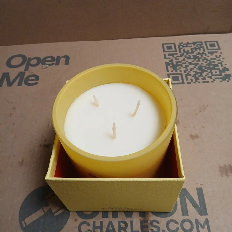 MOLTON BROWN LONDON THREE WICK CANDLE – ORANGE & BERGAMOT, 480G