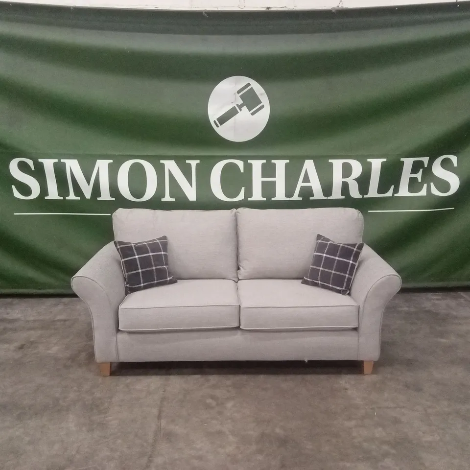 ALSOP 3 SEATER FABRIC SOFA - SILVER RRP £799