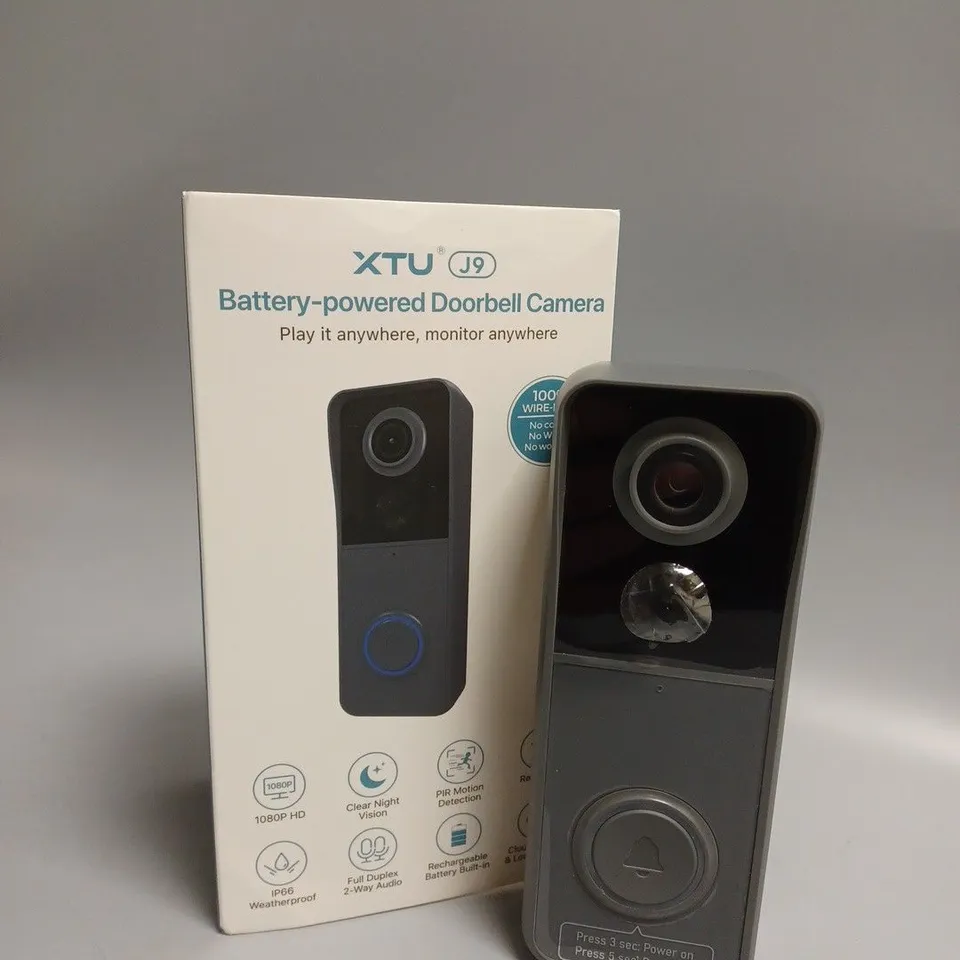 BOXED XTU J9 BATTERY POWERED DOORBELL CAMERA 