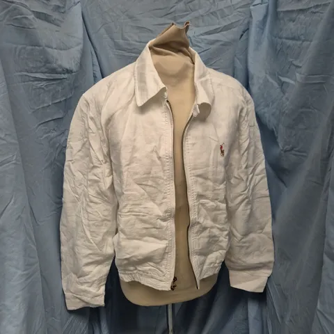POLO RALPH LAUREN WHITE ZIP JACKET – SIZE S