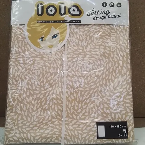 BRAND NEW LOLA 140 X 180CM WIPEABLE TABLECLOTH 