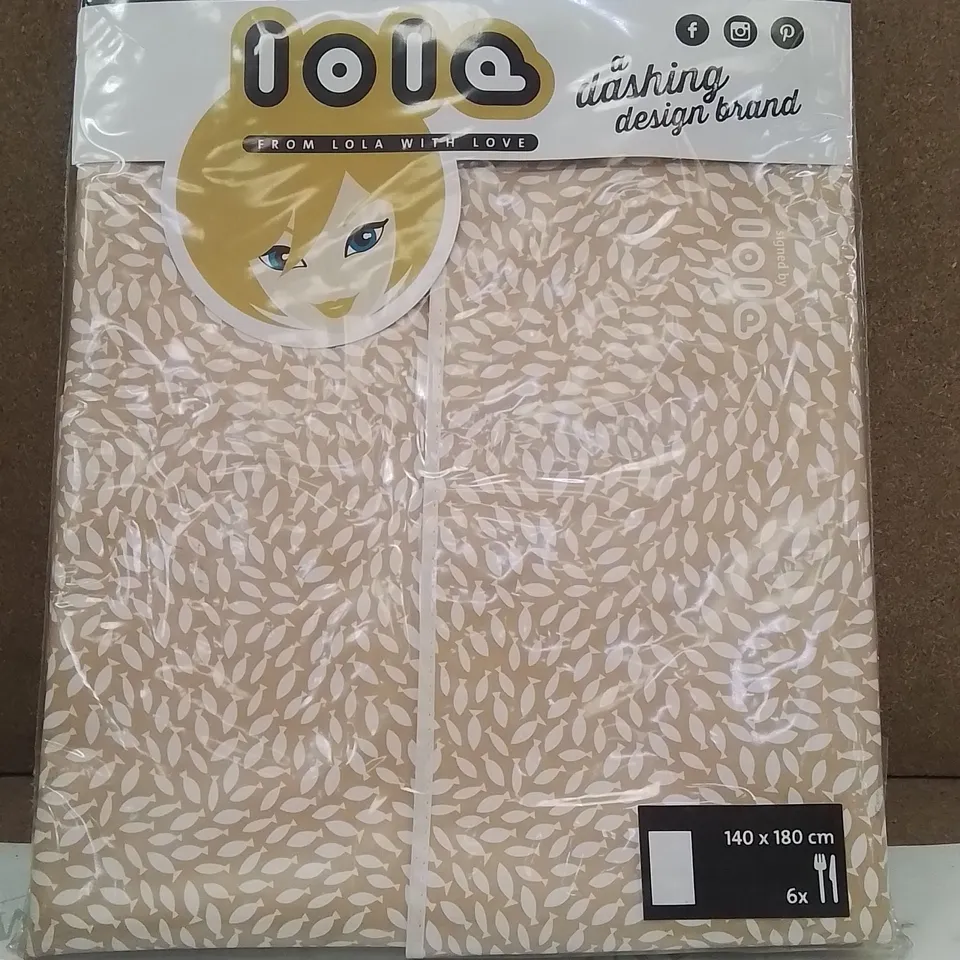 BRAND NEW LOLA 140 X 180CM WIPEABLE TABLECLOTH 
