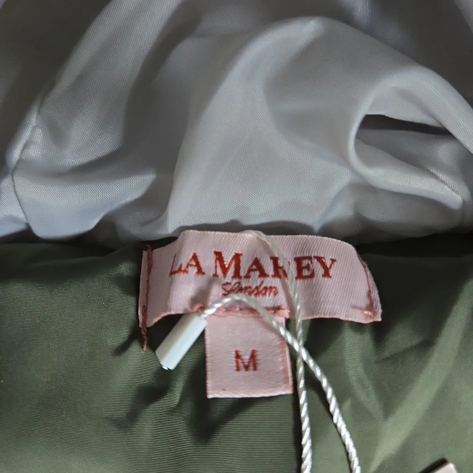 LA MAHEY LONDON WOMEN'S OLIVE GREEN PUFFER JACKET – SIZE M