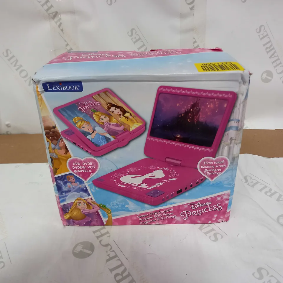 LEXIBOOK DISNEY PRINCESS PORTABLE DVD PLAYER RRP £79.99