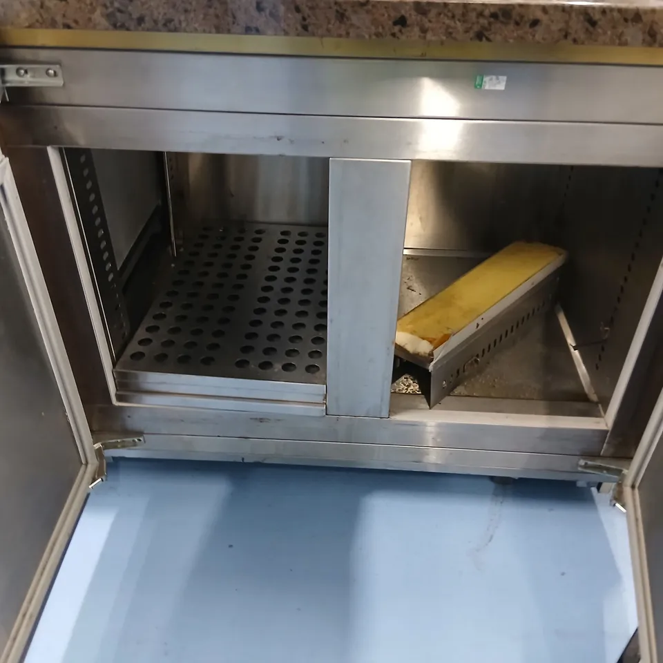 COMMERCIAL KITCHEN CABINET WITH PERFORATED INTERIOR SHELVES – STAINLESS STEEL