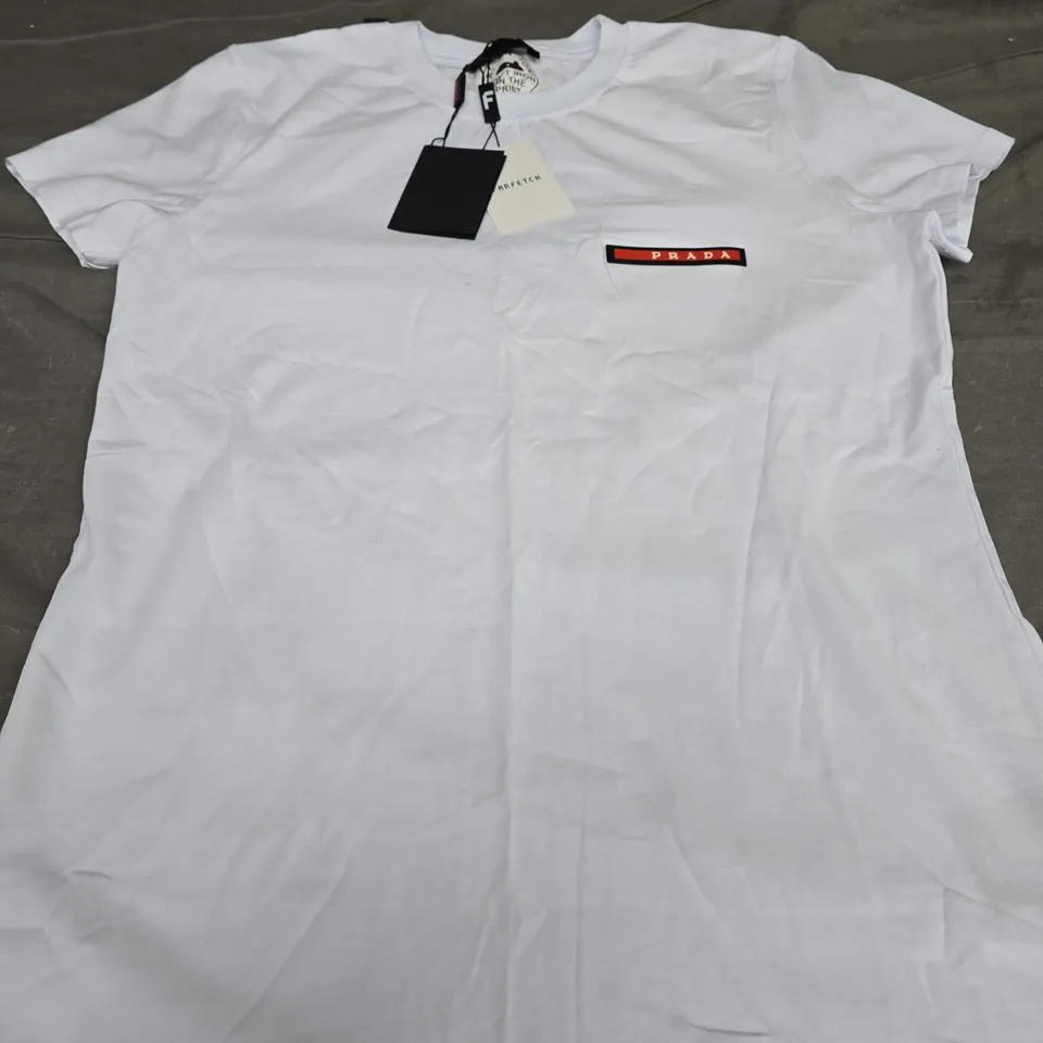 PRADA WOMANS LOGO TEE - SIZE XXL