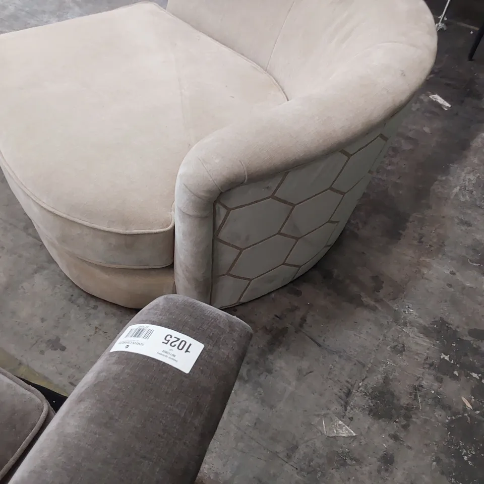 TWO FABRIC CORNER SECTIONS