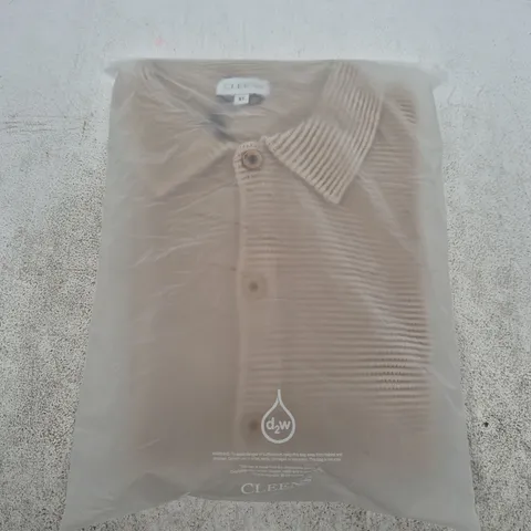 BAGGED CLEENS CAMEL TEXTURED BUTTON-THROUGH SHIRT β XL (MEN'S)