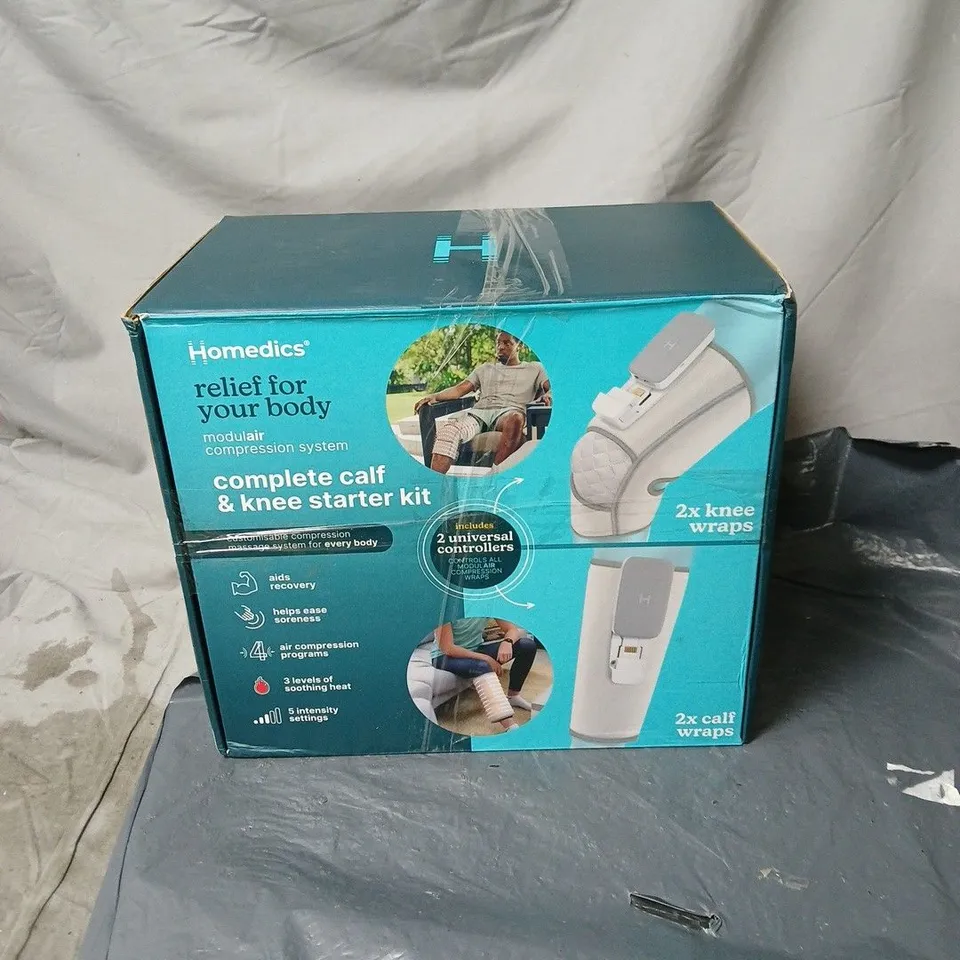 HOMEDICS COMPLETE CALF AND KNEE STARTED KIT BOXED