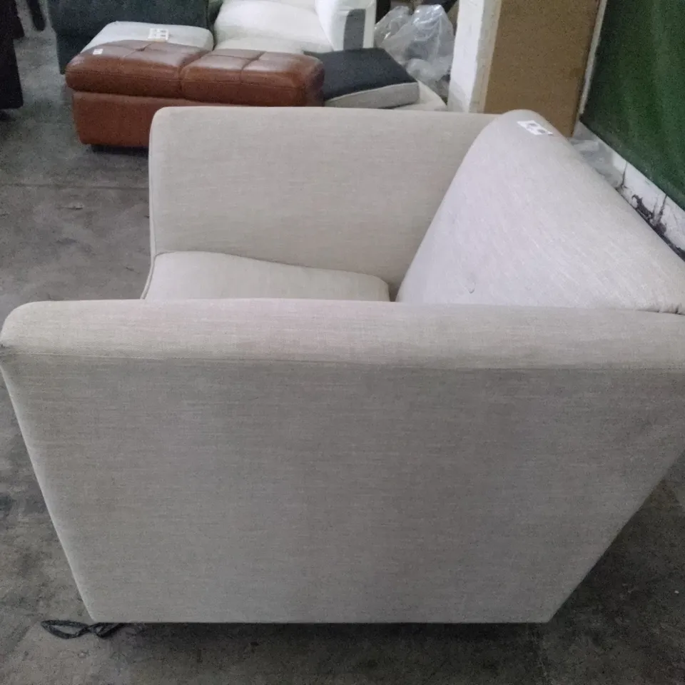 QUALITY DESIGNER ARMCHAIR - LIGHT GREY FABRIC 