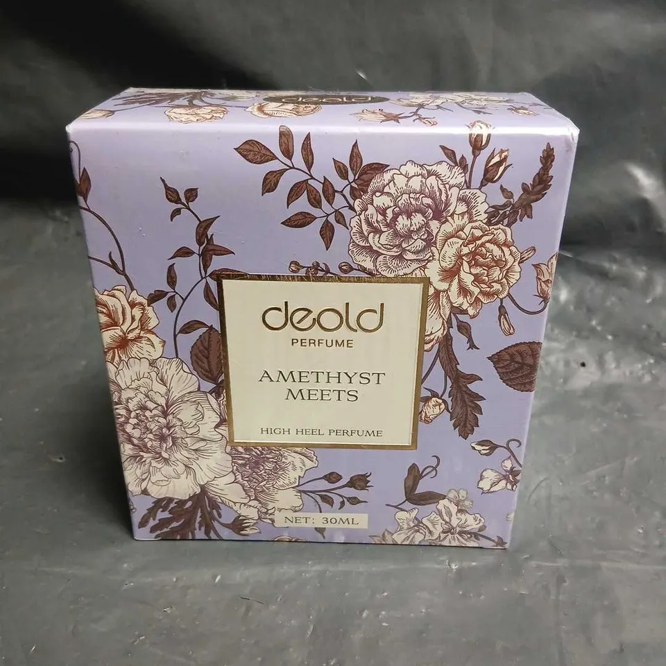 BOXED DEOLD PERFUME AMETHYST MEETS HIGH HEEL PERFUME 30ML