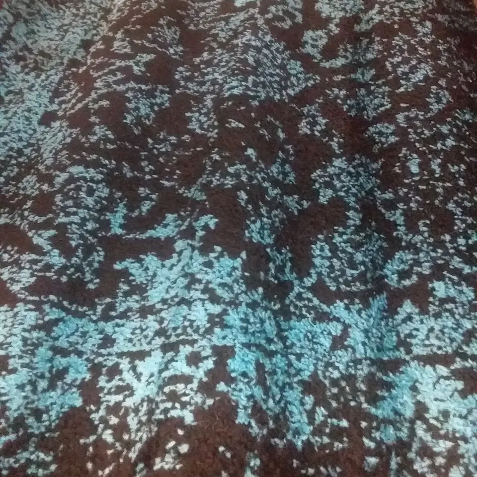 STROMSBURG POWER LOOM BLACK TEAL RUG - 4' X 6'