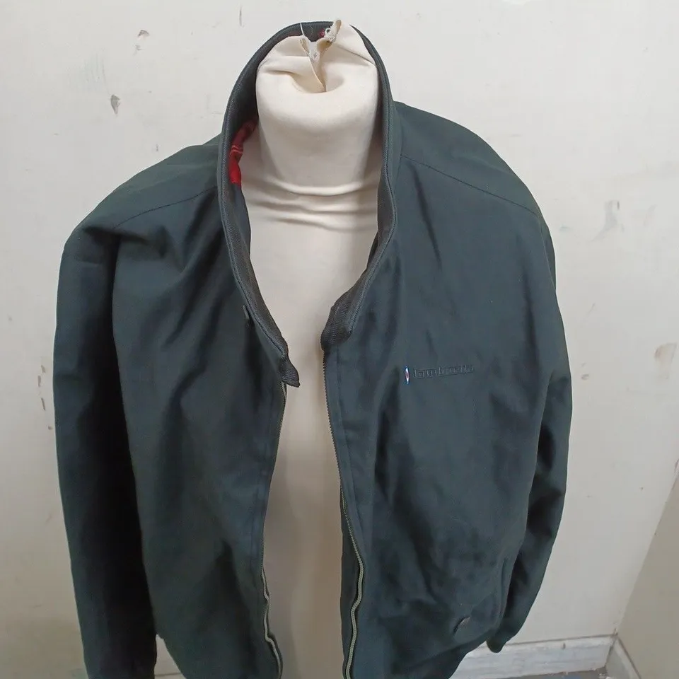 LAMBRETTA SHOWER RESISTANT HARRINGTON JACKET IN BLACK - M