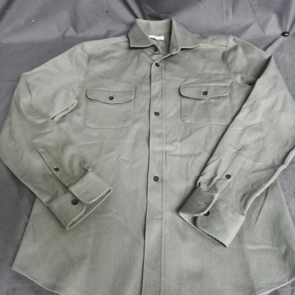 REISS SAGE GREEN OVERSHIRT SIZE M 