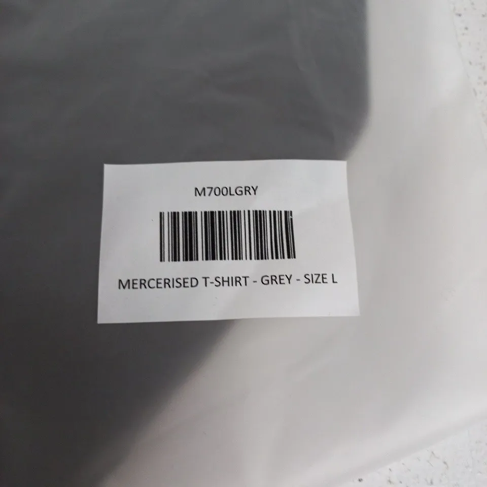 LEGEND MERCERISED T-SHIRT - GREY - SIZE L