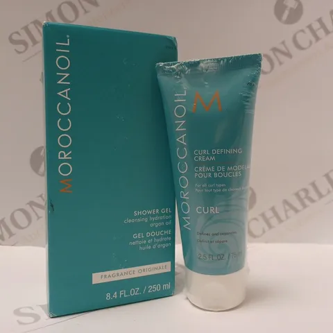 BOX OF 2 MOROCCANOIL PRODUCTS TO INCLUDE SHOWER GEL & CURL DEFINING CREAM