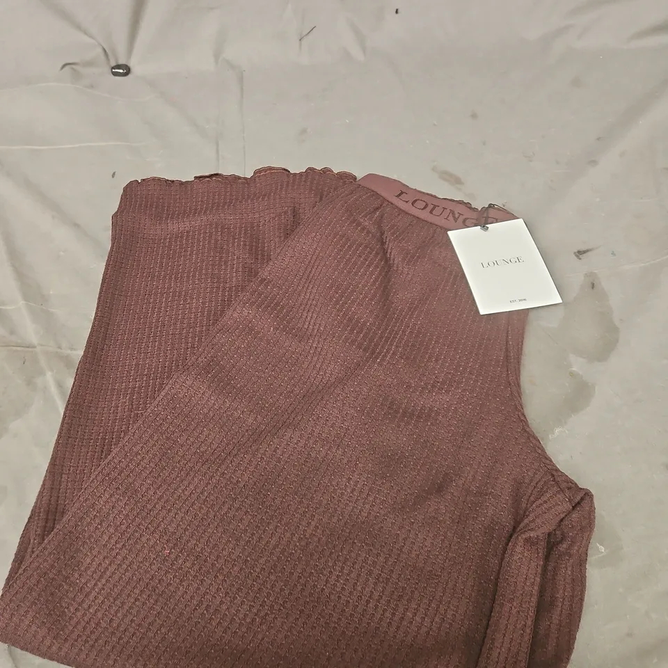 LOUNGE WOMEN’S KNIT LOUNGE PANTS – MAUVE/BURGUNDY, SIZE S
