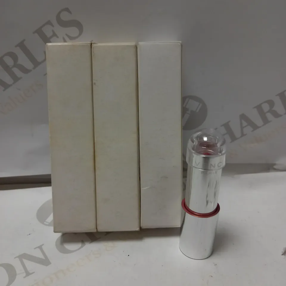 LOT OF 3 GIVENCHY ROUGE INTERDIT ULTRA-BRILLIANT SHINEY LIPSTICK - 10 SUN SHINE