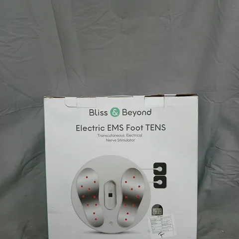 BLISS & BEYOND ELECTRIC EMS FOOT TENS – TRANSCUTANEOUS ELECTRICAL NERVE STIMULATOR (BOXED)