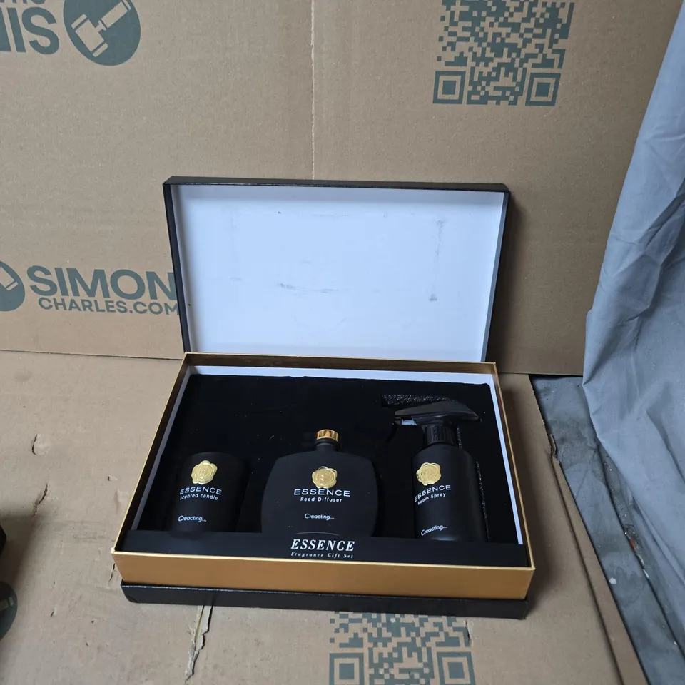 ESSENCE FRAGRANCE GIFT SET – CANDLE, REED DIFFUSER & ROOM SPRAY (BLISS & BEYOND)