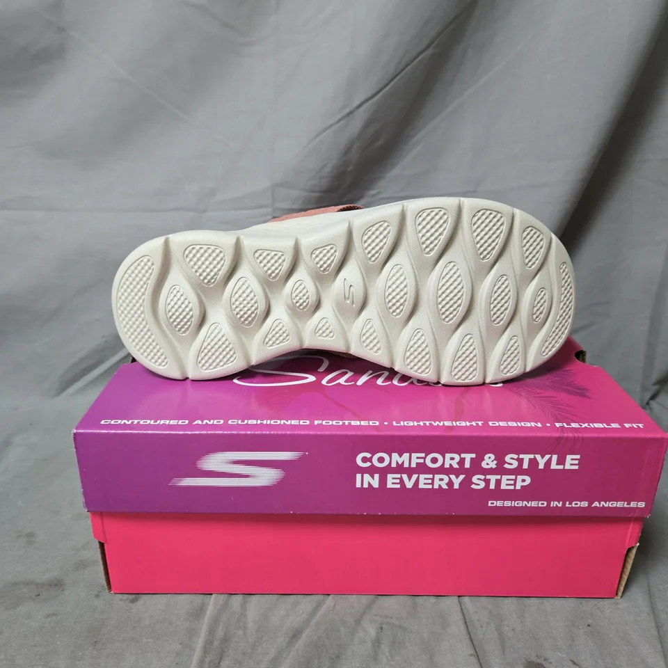 SKECHERS GO WALK WOMEN'S PINK SANDALS – SLIP-ON THONG STYLE SIZE 6