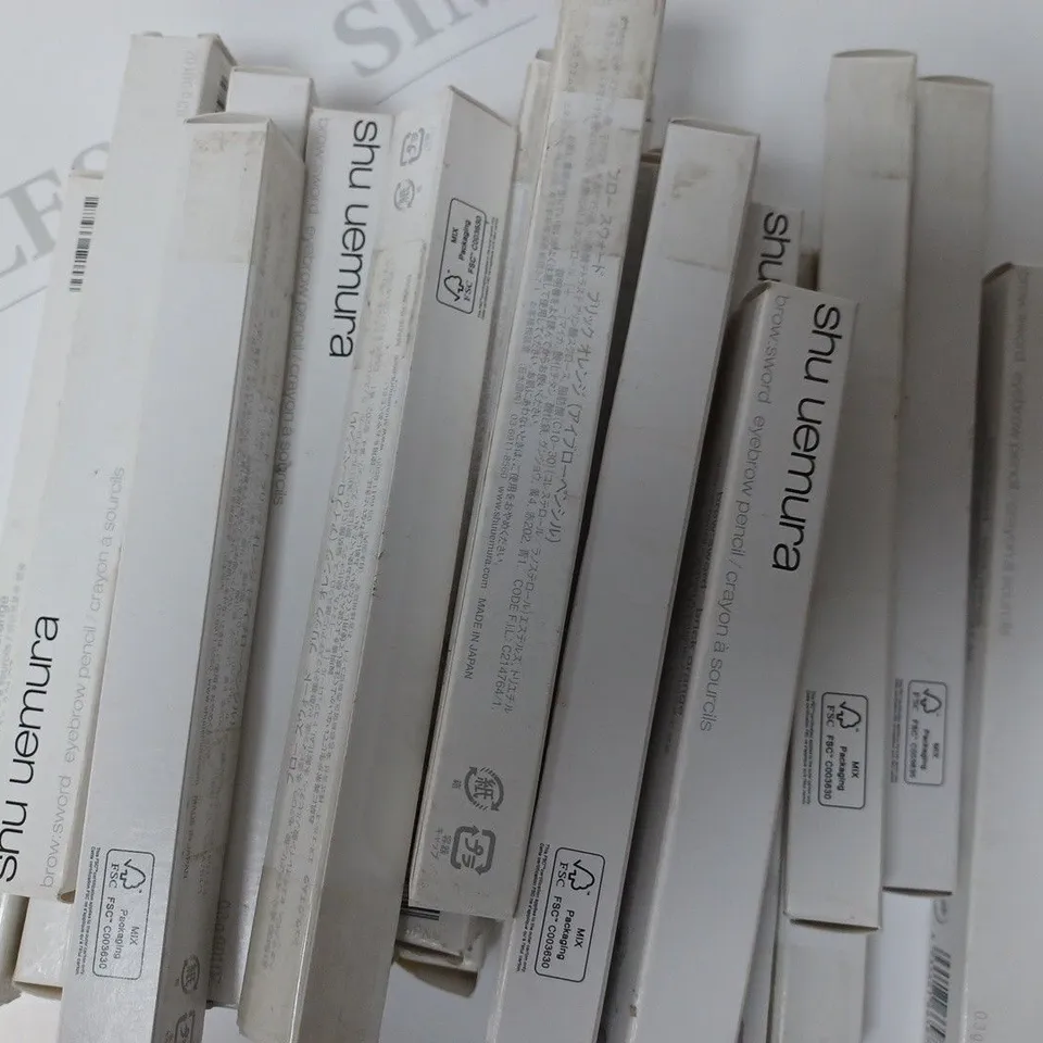 APPROXIMATELY 24 BOXED SHU UEMURA EYEBROW PENCIL - BRICK ORANGE