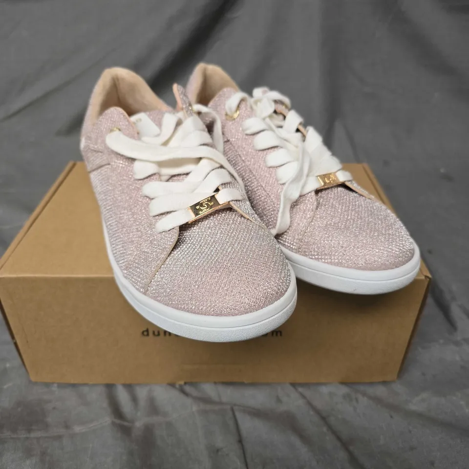BOXED PAIR OF DUNE LONDON ENDURIN SLIMSOLE TRAINERS - 7