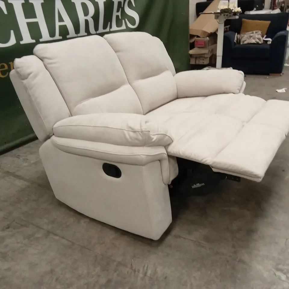 ALBION CHENILLE 2 SEATER HIGH BACK MANUAL RECLINER SOFA RRP £579