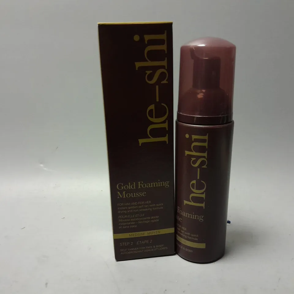 6 BOXED HE-SHI GOLD FOAMING MOUSSE FOR HIM AND HER (6 x 150ml)