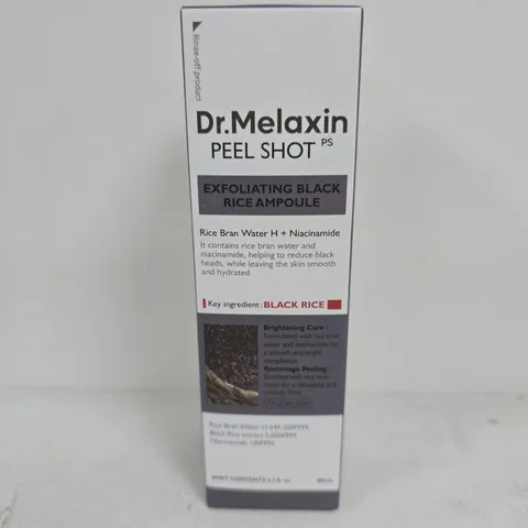 BOXED AND SEALED DR.MELAXIN PEEL SHOT EXFOLIATING BLACK RICE AMPOULE (80ML)